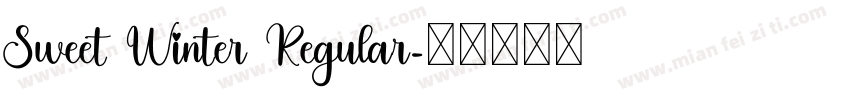 Sweet Winter Regular字体转换